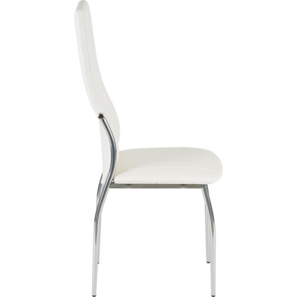 Стул для столовых Ct_Пекин С2.00.45 хром зеркало, к/з 20544 св-сер (2 шт/уп