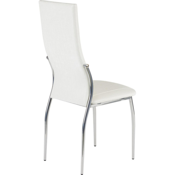 Стул для столовых Ct_Пекин С2.00.45 хром зеркало, к/з 20544 св-сер (2 шт/уп