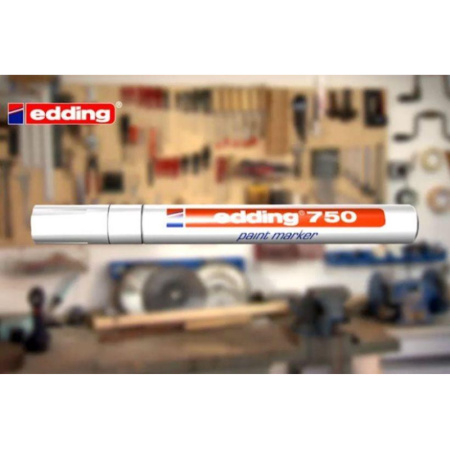Маркер лаковый EDDING E-750/5 желтый 2-4мм, мет. корп