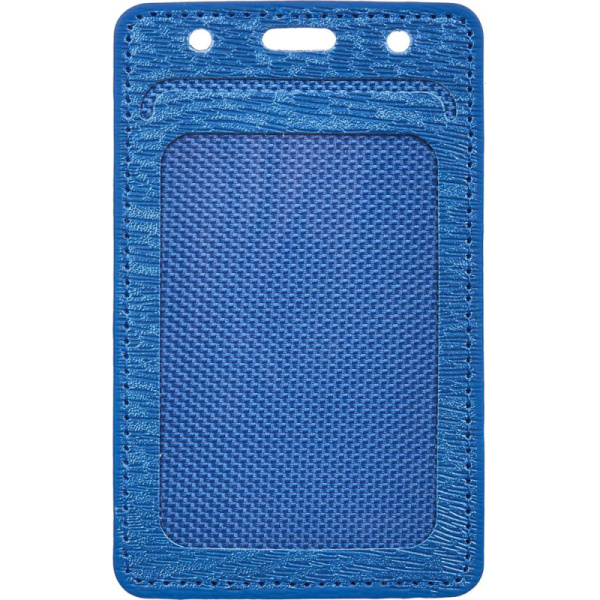 Бейдж Promega office вертик. 54х90, синий металлик, PU, Т-814V