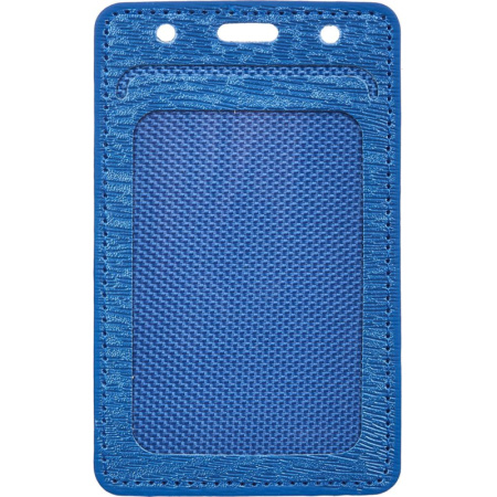 Бейдж Promega office вертик. 54х90, синий металлик, PU, Т-814V