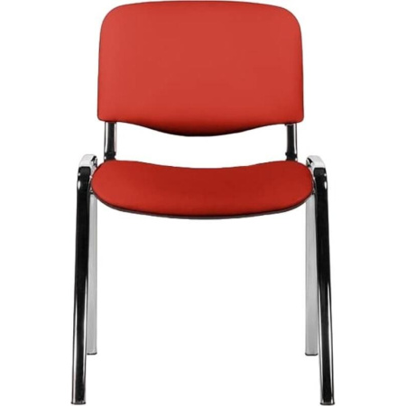 Стул UP_EChair Rio(ИЗО) хром, к/з красный Z29