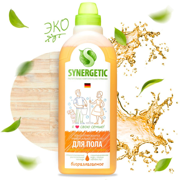 Средство для мытья пола Synergetic 1л