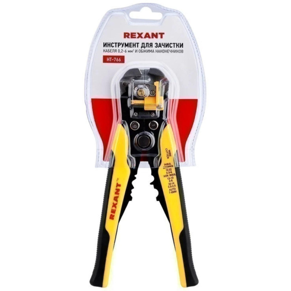 Инструмент для зачистки кабеля  0.2 - 6мм и обжима наконечников (12-4005)