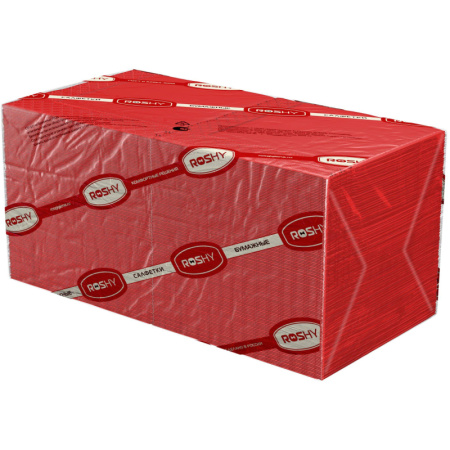 Салфетки бумажные 2 сл. 24х24 красные 250 шт./уп