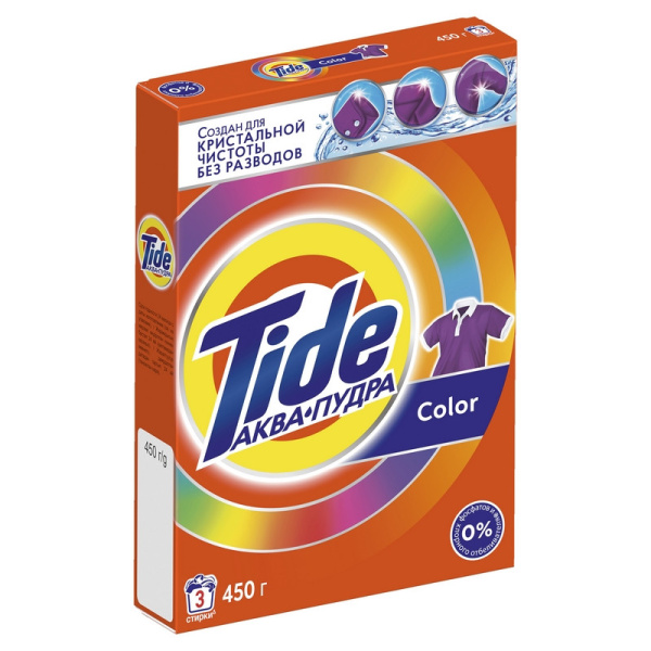 Порошок стиральный Tide Аква Пудра Color автомат 450г д/цветного белья