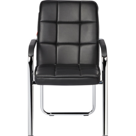 Конференц-кресло BN_TQ_Echair-810 VPU кожзам черный, хром