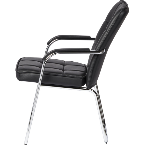 Конференц-кресло BN_TQ_Echair-810 VPU кожзам черный, хром