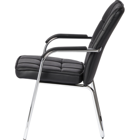 Конференц-кресло BN_TQ_Echair-810 VPU кожзам черный, хром