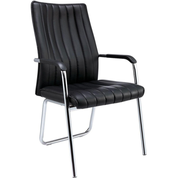 Конференц-кресло BN_TQ_Echair-811 VPU кожзам черный, хром