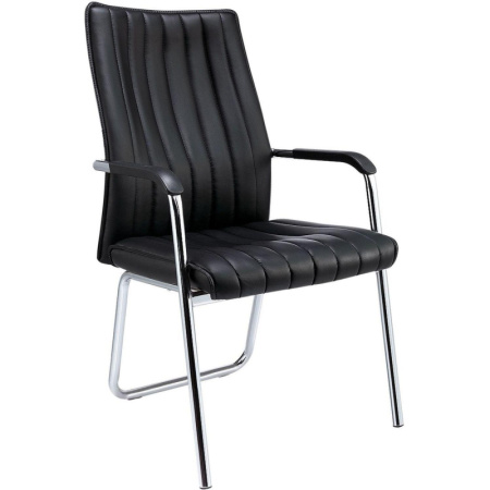 Конференц-кресло BN_TQ_Echair-811 VPU кожзам черный, хром