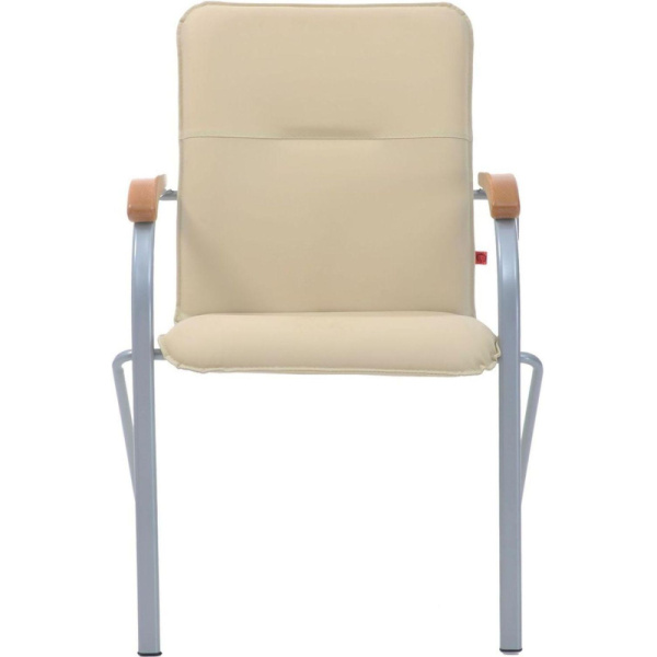 Конференц-кресло FA_SAMBA Silver к/з светло-бежевый DO122/бук