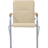 Конференц-кресло FA_SAMBA Silver к/з светло-бежевый DO122/бук