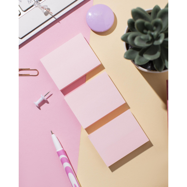 Стикеры ATTACHE с клеев.краем 38х51 розовый 100л. 3 шт/наб