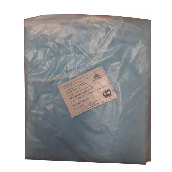 Халат хирург. н/с ЕВРО, дл.140 см, пл.42 р.52-54 5шт/уп. Инмедиз