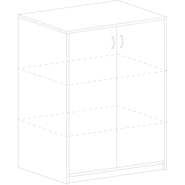 Шкаф SL Imago   средний закр. СТ-2.3 белый (крем) (СТ-2,Д-2Пр,Д-2Л)