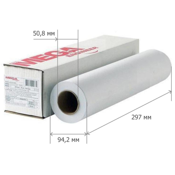 Бумага широкоформатная ProMEGA engineer InkJet 80г 297ммх45м 50,8мм