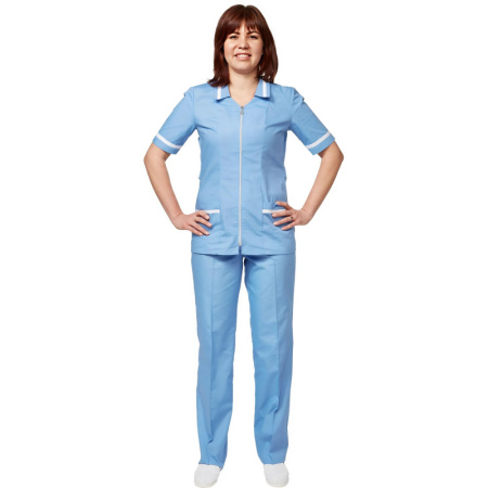 Костюм для медицинского персонала м09-КБР серо-голуб (р.44-46) 158-164