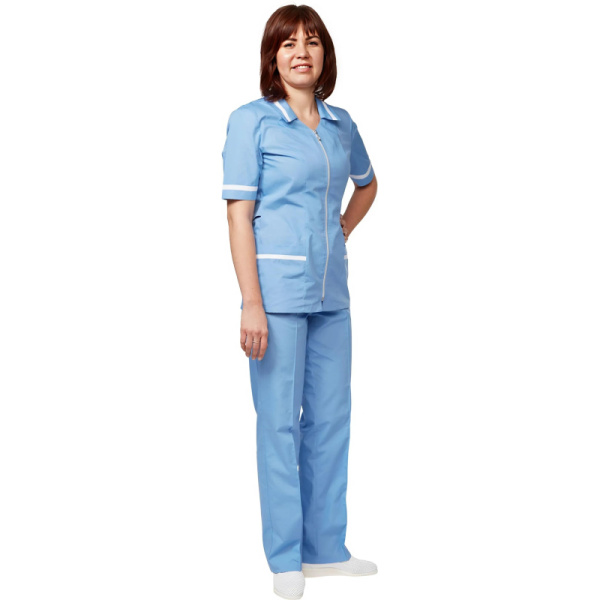 Костюм для медицинского персонала м09-КБР серо-голуб (р.60-62) 158-164