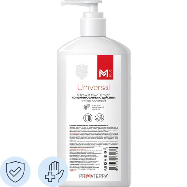 Крем защитный М SOLO Universal для рук комбинированный 1000 мл