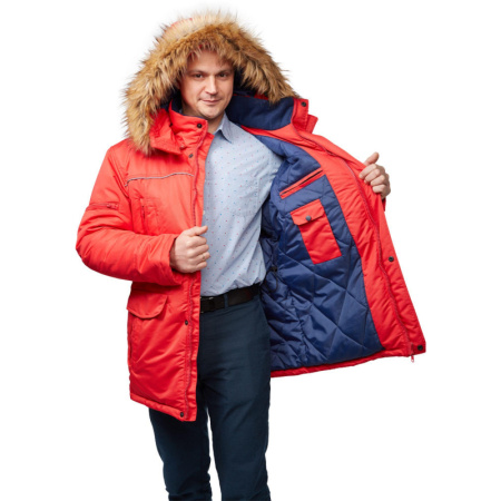 Куртка рабочая зимняя муж. з28-КУ красн (р.52-54)182-188
