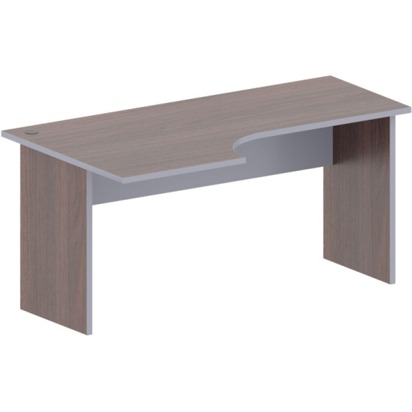 Стол Easy B левый (439,261) темный дуб/серый (560/570) Ш1600