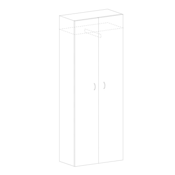 Шкаф MON_Канц для одежды офисный ШК40.15 дуб.мол