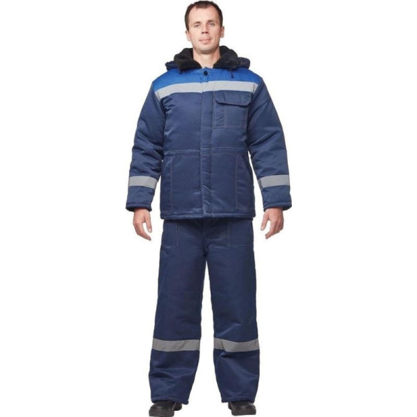 Куртка рабочая зимняя муж з32-КУ син/вас смес 48-50/170-176 (Арсенал-СП)