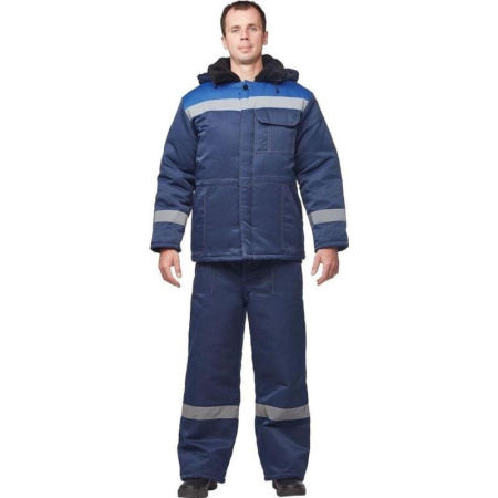 Куртка рабочая зимняя муж з32-КУ син/вас смес 48-50/170-176 (Арсенал-СП)