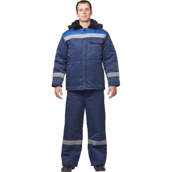 Куртка рабочая зимняя муж з32-КУ син/вас смес 52-54/170-176 (Арсенал-СП)