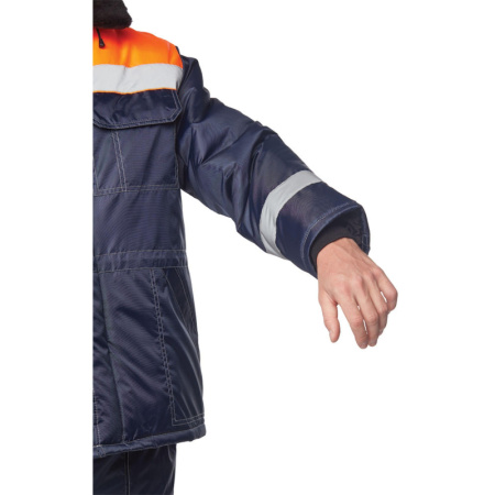 Куртка рабочая зимняя муж з32-КУ син/оранж оксф 56-58/182-188