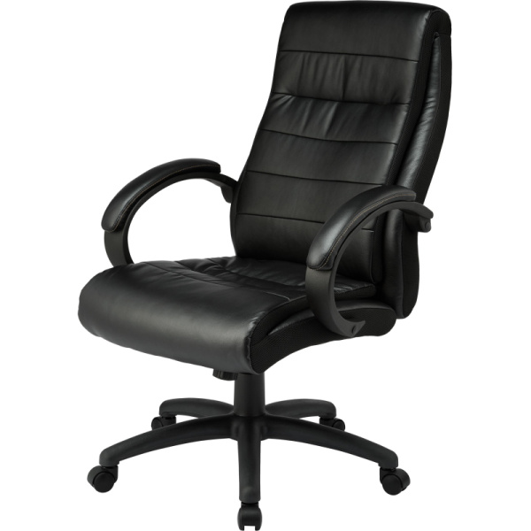 Кресло BN_Dp_EChair-648 TPU кожзам черный, пластик черный