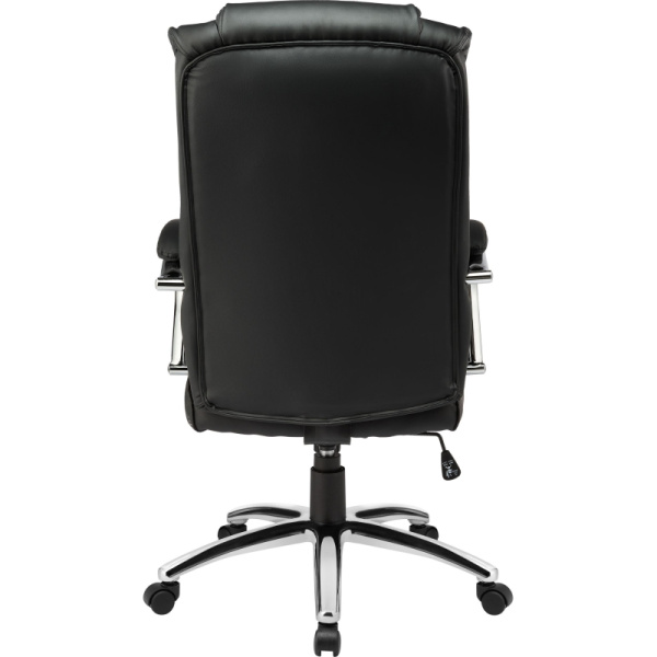 Кресло BN_Dt_EChair-561 TR рец. кожа черная, хром