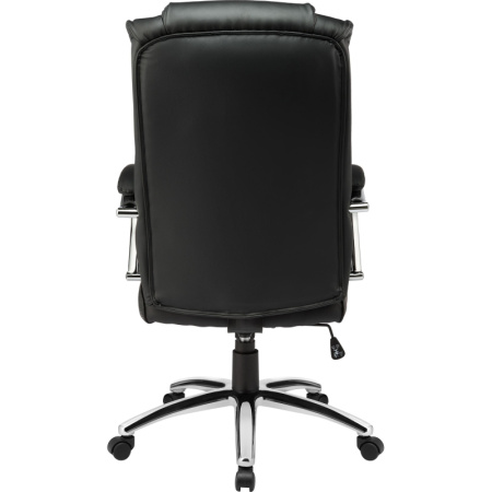 Кресло BN_Dt_EChair-561 TR рец. кожа черная, хром