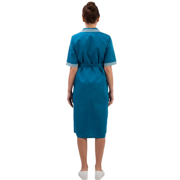 Халат для горничных и уборщиц у01-ХЛ кор.рук бирюз(р.64-66)170-176