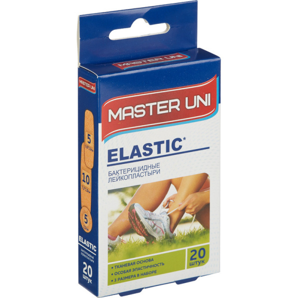 Пластырь (набор) Класический ELASTIC Master Uni 20 шт/уп