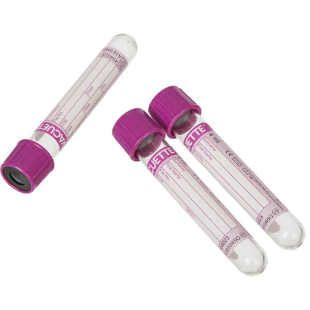 Вакуумные пробирки с ЭДТА-К2 4 мл д/гематологии VACUETTE 454023 50шт/уп