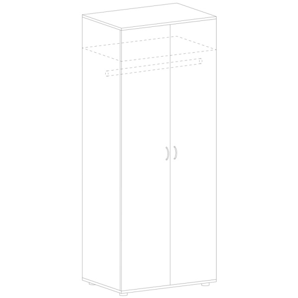 Шкаф SK5_Континент-PRO д/одежды ШО56 ясень ш.т. Г560