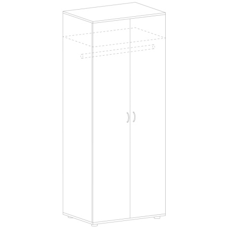 Шкаф SK5_Континент-PRO д/одежды ШО56 ясень ш.т. Г560