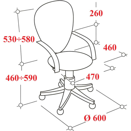 Кресло SK5_AL_Prestige ПОЛО ткань черная