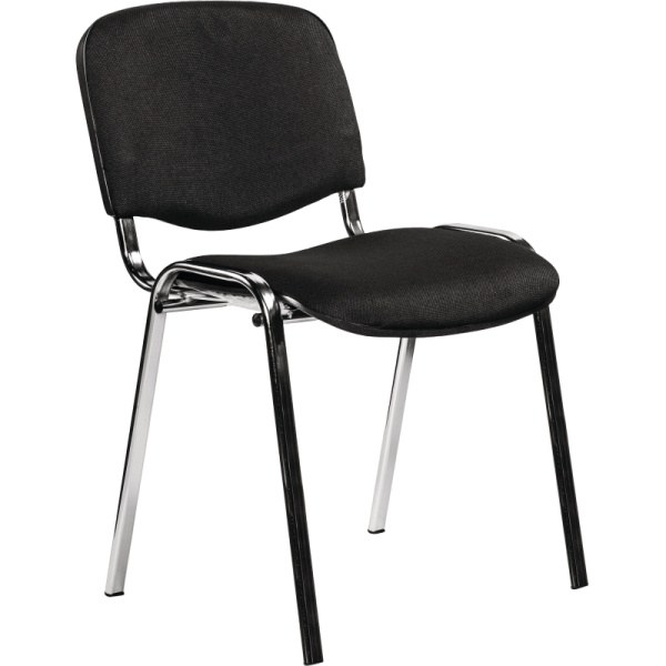 Стул SK5_AL_Персона 3 (ИЗО) хром, ткань черная