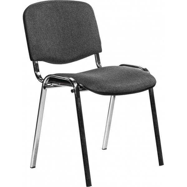 Стул SK5_AL_Персона 3 (ИЗО) хром, ткань серая