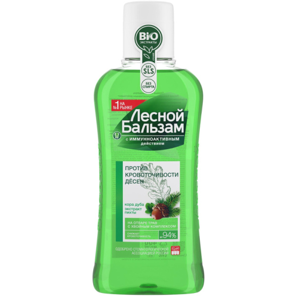 Ополаскиватель для полости рта Лесной бальзам для дес с экс коры дуб 400 мл