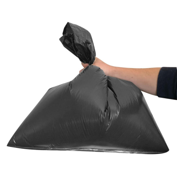 Мешки для мусора ПВД 60л 20мкм 10шт/рул черные 60х70см Уфа ПАК