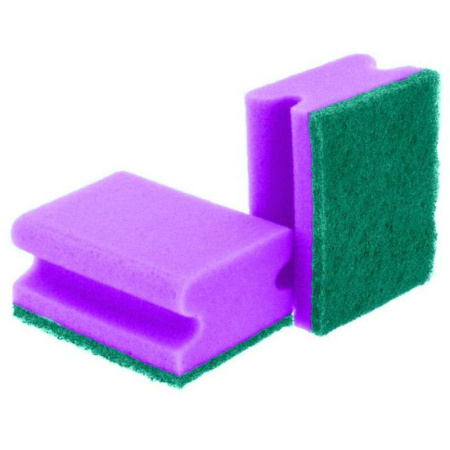 Губки для мытья посуды профильные с выемкой  85х64х42, 5шт/уп