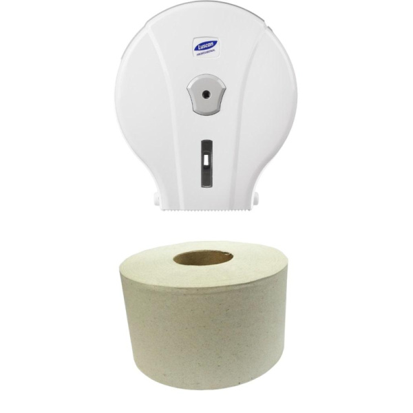 Бумага туалетная для диспенсера 1сл, 200м/рул,серая,12рул/уп