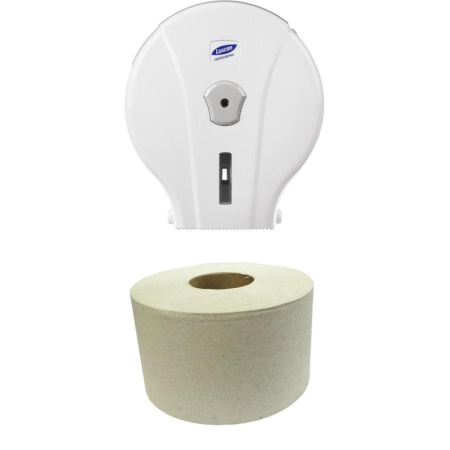 Бумага туалетная для диспенсера 1сл, 200м/рул,серая,12рул/уп