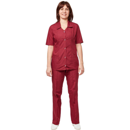 Костюм для горничных и уборщиц женский у12-КБР бордо (р.44-46)р.170-176