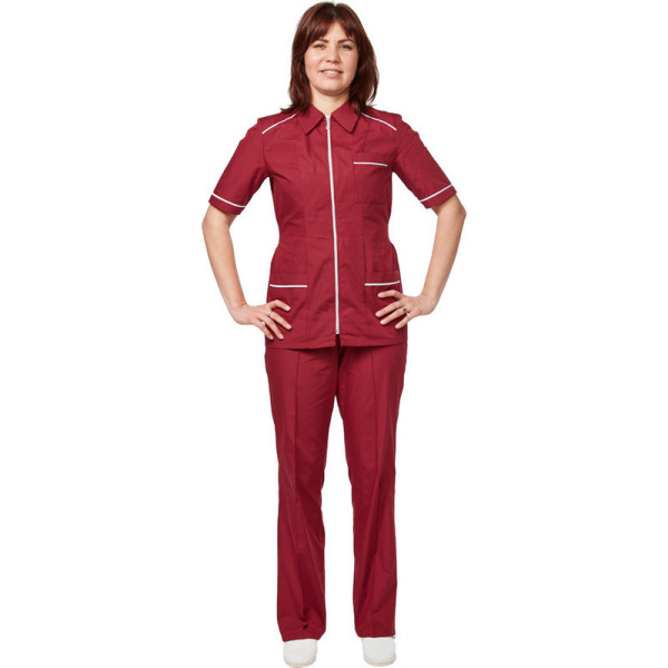 Костюм для горничных и уборщиц женский у13-КБР бордо (р.56-58)р.158-164