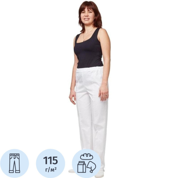 Брюки универсальные у14-БР белые (р.44-46) р.158-164